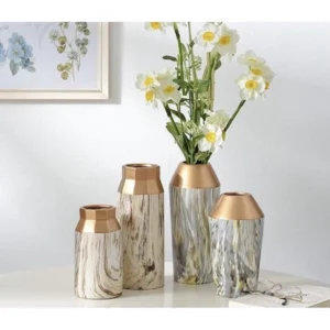 ชุดแจกันลายหินอ่อน เนื้อเซรามิค (ขาย 4 pcs.)