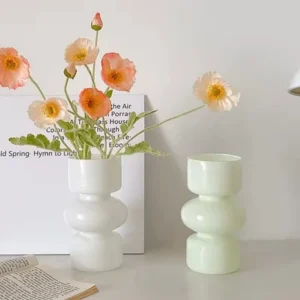 แจกันแก้ว สไตล์ฝรั่งเศส (ชุด 2 ชิ้น)